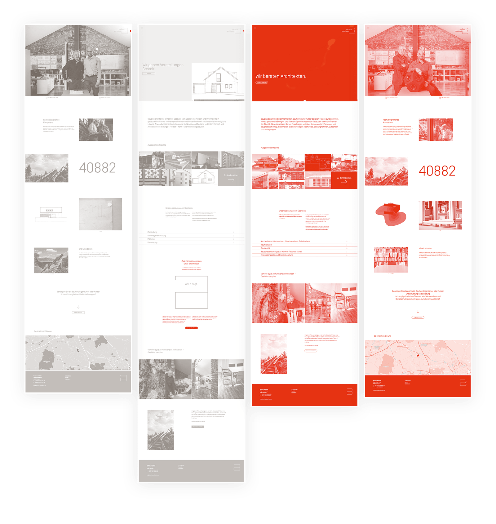Responsive Webdesign | Webentwicklung Architektur- und Bauphysik-Büro bauplus – ZWEIPRO Kreativagentur für Architekten