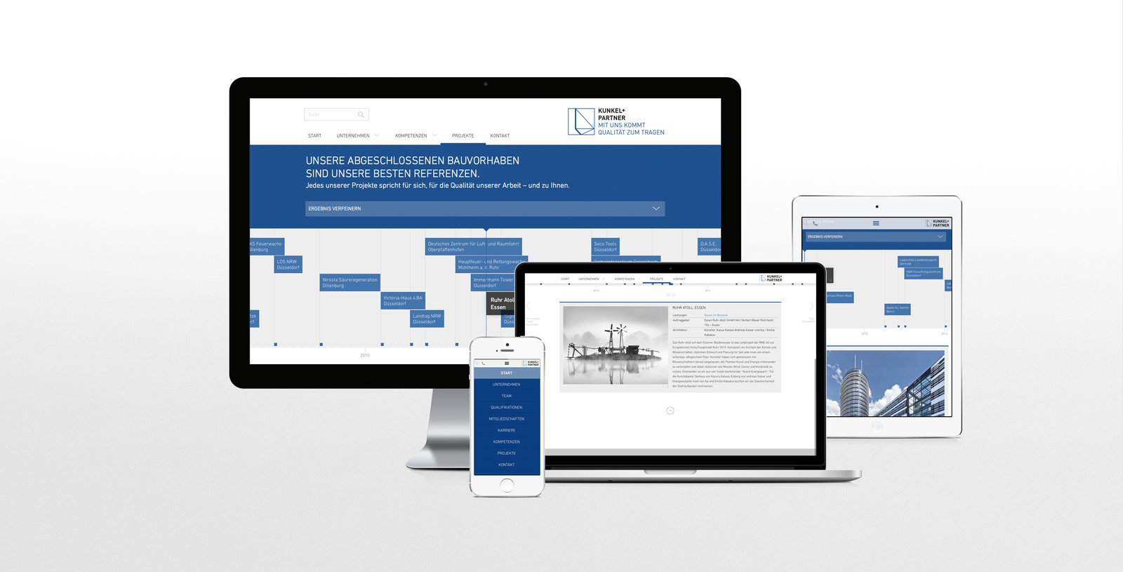 Responsive Webdesign | Webentwicklung Kunkel + Partner – ZWEIPRO Werbeagentur für Ingenieure